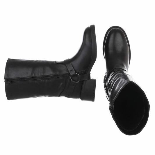 CHAUSSURES FEMME BOTTES BOTTINES CAVALIERE MISS LANA NOIR