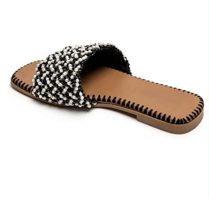 Sandales Bohème "Perle d'Été" – Élégance & Confort noir