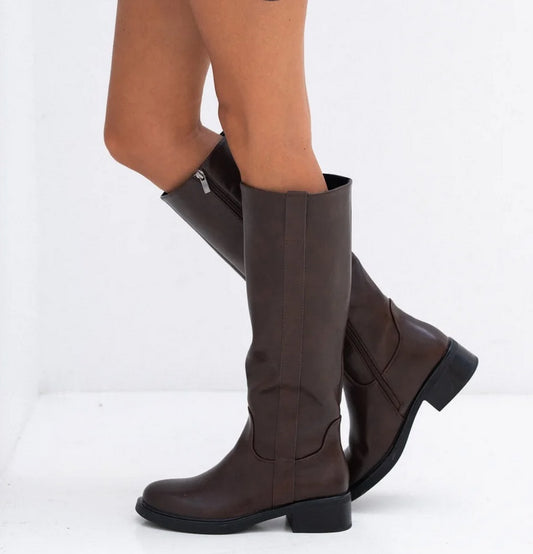 CHAUSSURES FEMME BOTTES HAUTES TUBULAIRES MISS ZOEY MARRON