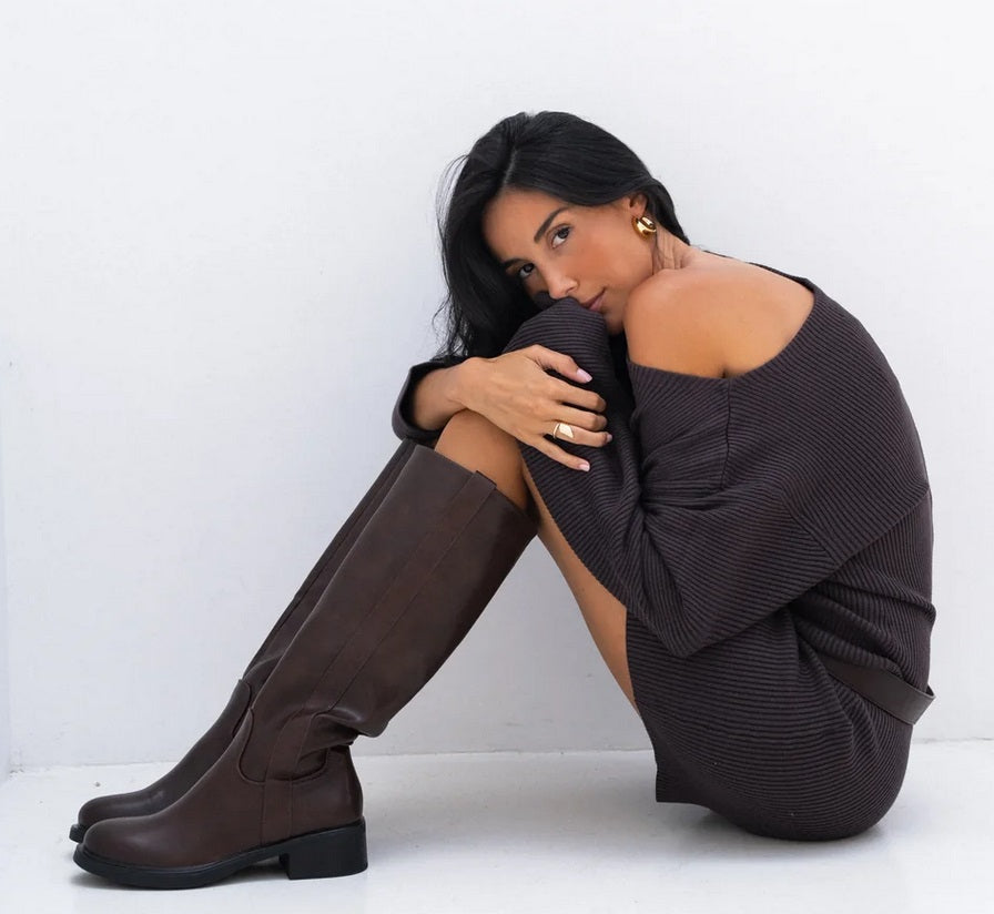 CHAUSSURES FEMME BOTTES HAUTES TUBULAIRES MISS ZOEY MARRON