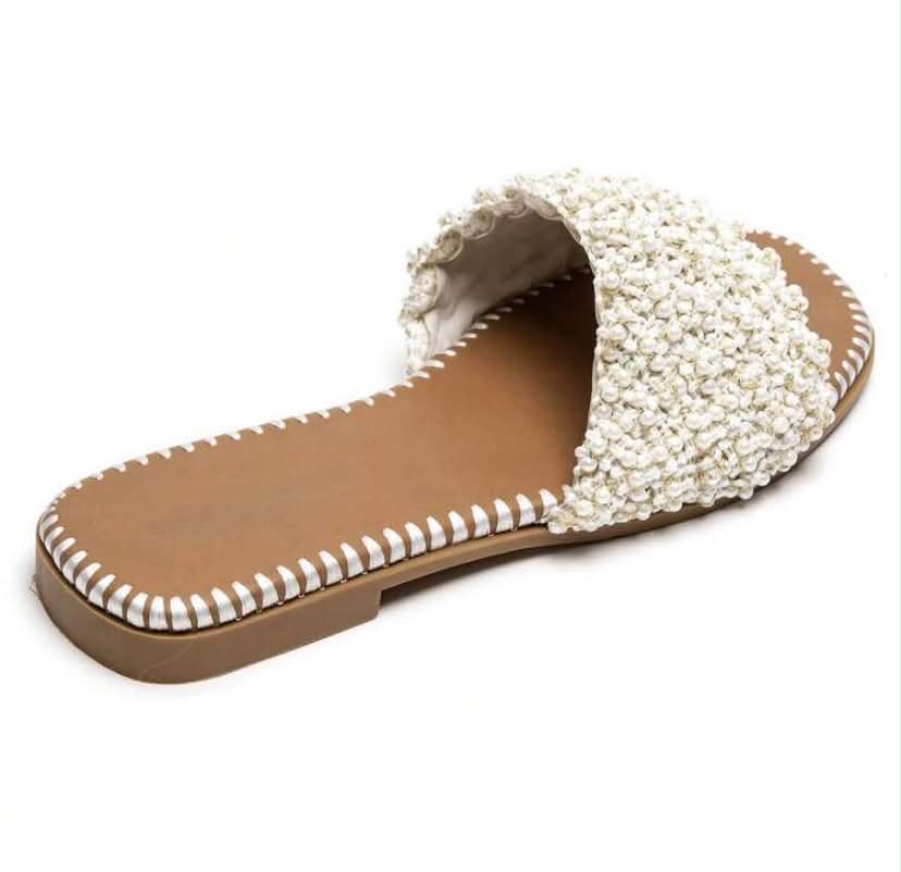 Sandales Bohème "Perle d'Été" – Élégance & Confort Creme