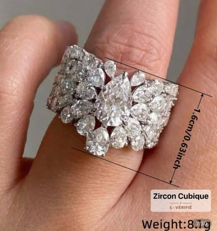 Bague Royal - Miss Princesse Zircon Argent - Collection Kcy Accessory