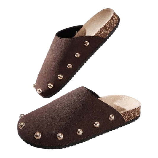 Sandales Gladtior Chic à Détail Métallique - Élégance & Confort d'Été Choco Marron