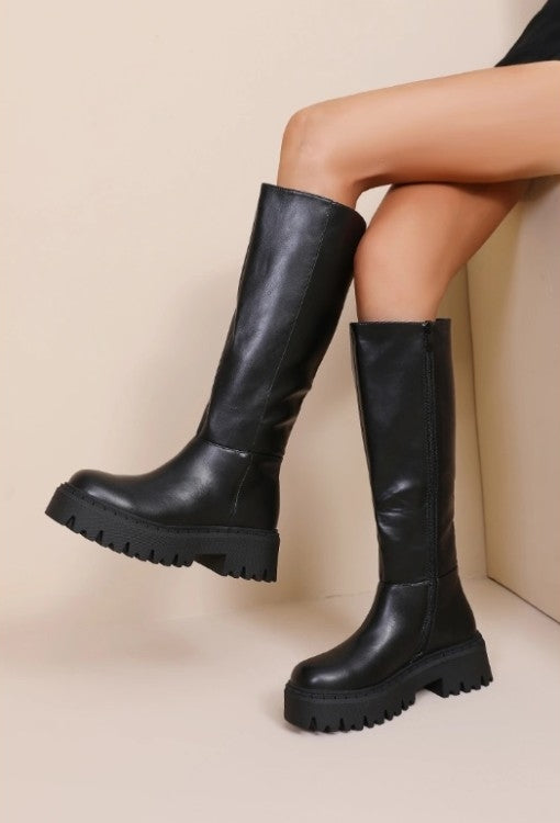 BOTTES CHUNKY LOOK TENDANCE MISS MEGANE NOIR
