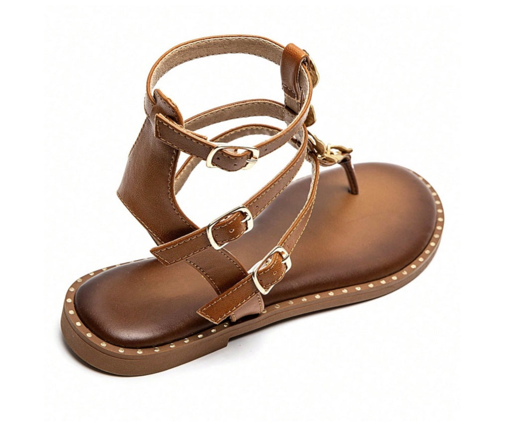 Chaussures femme sandales camel mettalique or miss alessia