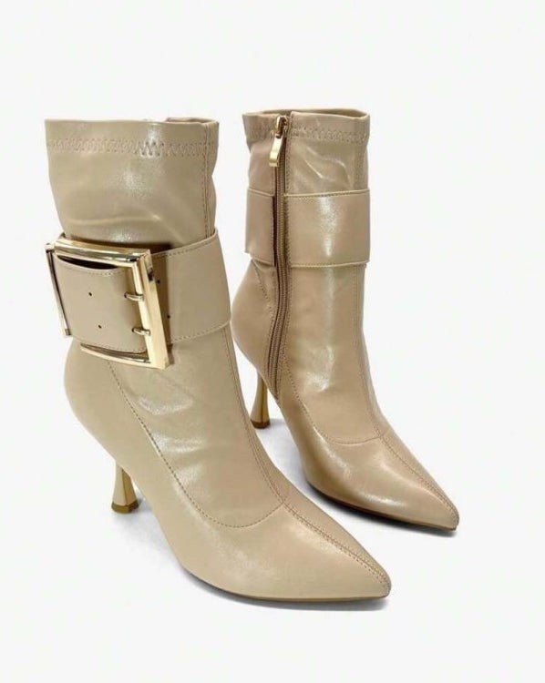 CHAUSSURES FEMME BOTTINES A TALON CONFORT ET ELEGANCE MISS AURORA BEIGE