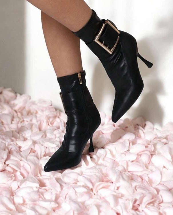 CHAUSSURES FEMME BOTTINES A TALON CONFORT ET ELEGANCE MISS AURORA NOIR