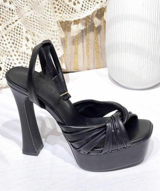 CHAUSSURES FEMME TALON PLATFORM NOUEE LANIERE MISS ERICKA NOIR