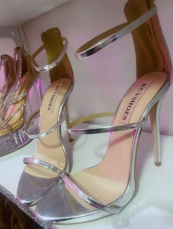 CHAUSSURES FEMME TALON SOIREE MARIAGE ARGENT MISS ALYCE