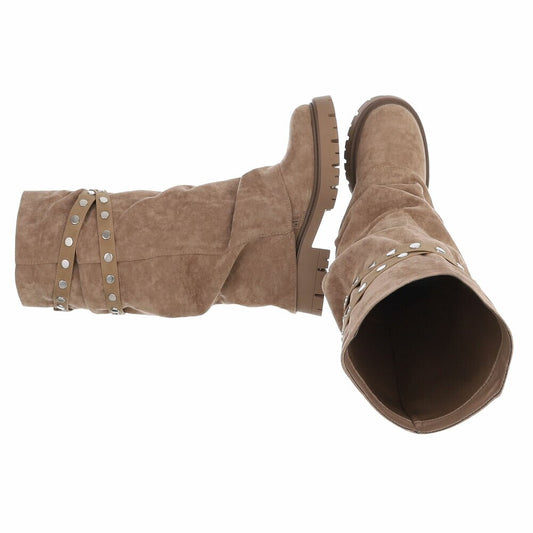 CHAUSSURES FEMME BOTTES HAUTES MISS BILLIE BEIGE