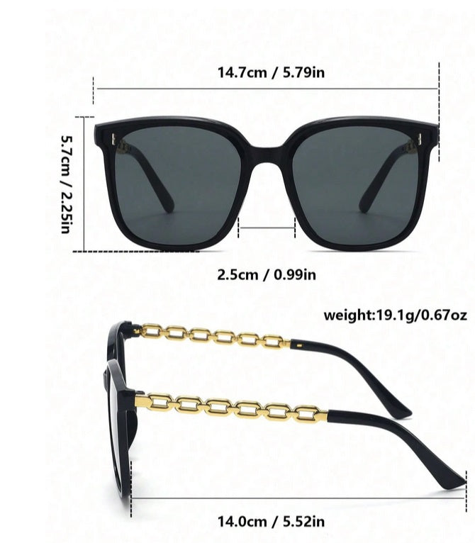 Lunettes de soleil chaine femme glamour miss esperanza