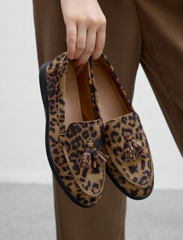 Mules Loafers fermée leopard