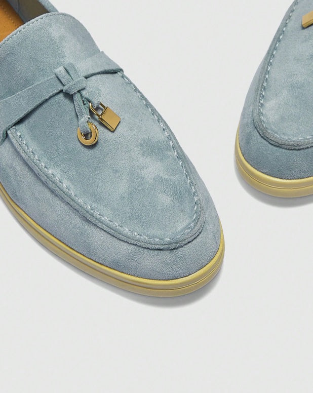 Mules Loafers fermée bleu ciel