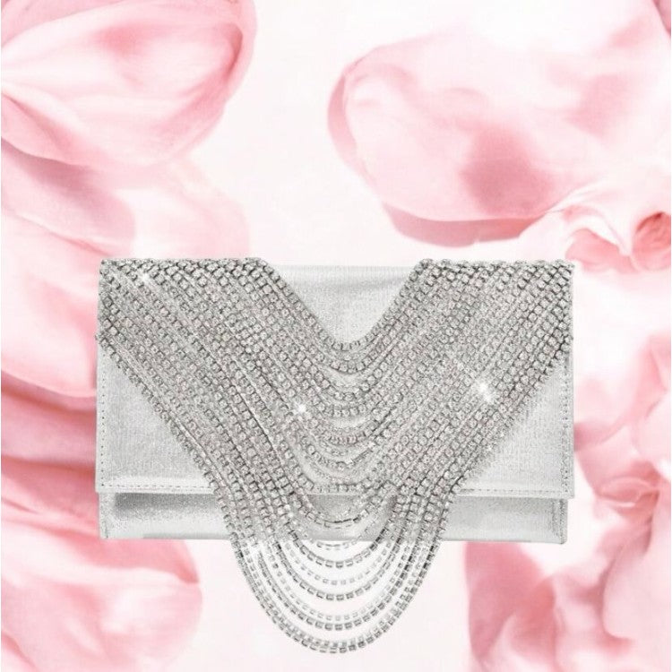 Sac Soirée Cascade Strass – Collection KCY Accessory