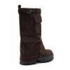 BOTTINES A REVERS ET POCHE SUEDINE MISS PEDGE CHOCO