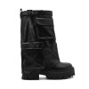 BOTTINES A REVERS ET POCHE SIMILI MISS PEDGE NOIR
