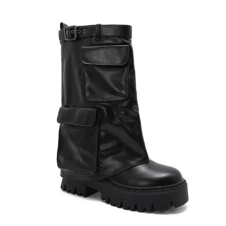 BOTTINES A REVERS ET POCHE...