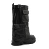 BOTTINES A REVERS ET POCHE SIMILI MISS PEDGE NOIR
