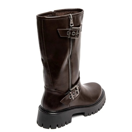 CHAUSSURES FEMME BOTTES BOTTINES CHOCO BOUCLE MISS MAMA