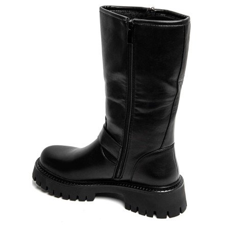 CHAUSSURES FEMME BOTTES BOTTINES NOIR BOUCLE MISS MAMA