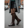 CHAUSSURES FEMME BOTTES HAUTES CAVALIERE CHOCO MISS CLARA