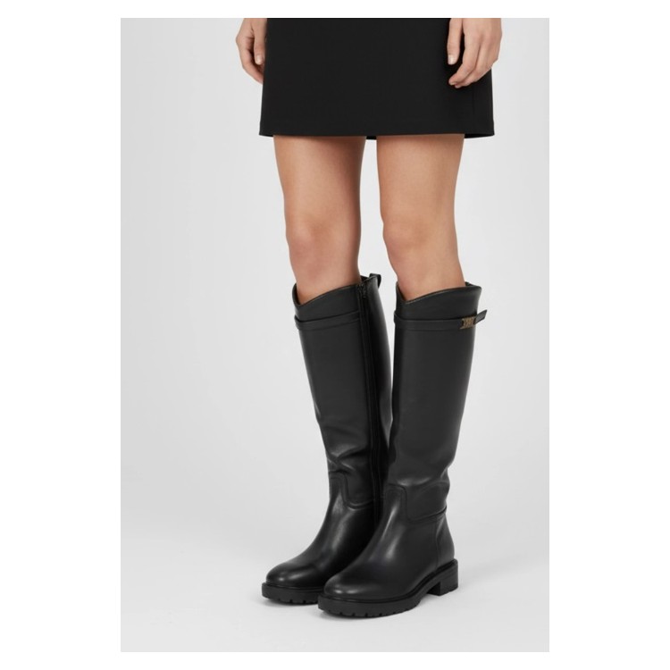 CHAUSSURES FEMME BOTTES HAUTES CAVALIERE NOIR MISS CLARA