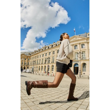 BOTTES HAUTE BIKER CAVALIERE MISS PACHI MARRON