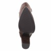 CHAUSSURES FEMME BOTTES HAUTES TALON CARRE CONFORT MISS ANOUSH MARRON CHOCO