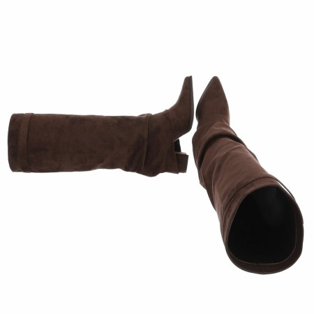 CHAUSSURES FEMME BOTTES HAUTES TALON CARRE CONFORT MISS ANITA CHOCO MARRON