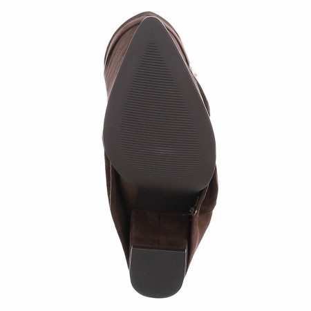 CHAUSSURES FEMME BOTTES HAUTES TALON CARRE CONFORT MISS ANITA CHOCO MARRON