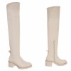 CHAUSSURES FEMME BOTTES CUISSARDES TALON CONFORT MISS ORNA BEIGE