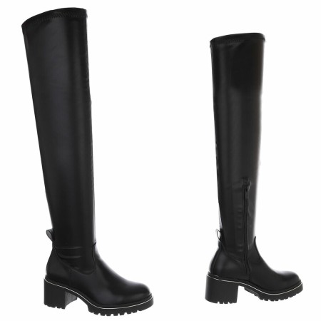 CHAUSSURES FEMME BOTTES CUISSARDES TALON CONFORT MISS ORNA NOIR