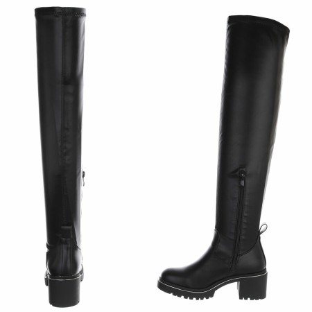 CHAUSSURES FEMME BOTTES CUISSARDES TALON CONFORT MISS ORNA NOIR