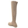 CHAUSSURES FEMME BOTTES CUISSARDES BOUCLE SUEDINE MISS NESSY BEIGE