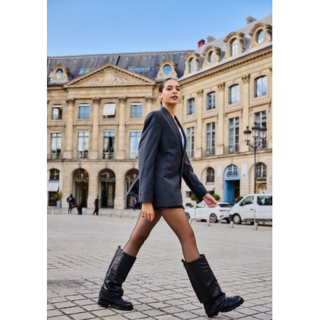 CHAUSSURES FEMME BOTTES HAUTES GUETRE MISS MARTA NOIR