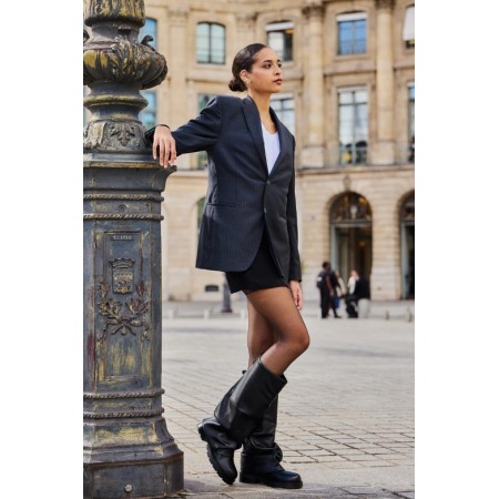 CHAUSSURES FEMME BOTTES HAUTES GUETRE MISS MARTA NOIR