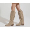 CHAUSSURES FEMME BOTTES HAUTES WESTERN MISS AMBER BEIGE