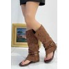 CHAUSSURES FEMME SANDALES HAUTES TONG MISS AMARA CAMEL