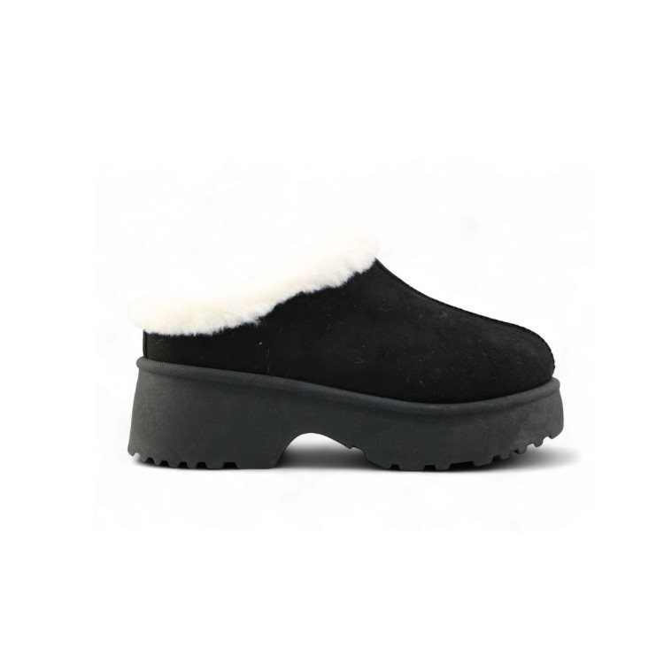 CHAUSSURES FEMME MULES FOURREES MISS MULA NOIR