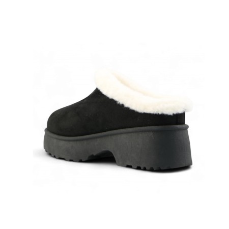 CHAUSSURES FEMME MULES FOURREES MISS MULA NOIR