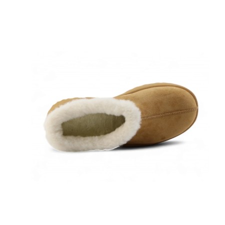 CHAUSSURES FEMME MULES FOURREES MISS MULA CAMEL