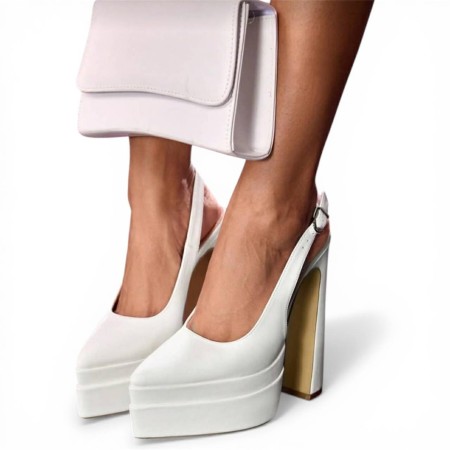 Escarpins Plateforme "Héritage Blanc" – Élégance & Hauteur MISS WHITE