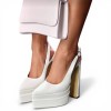 Escarpins Plateforme "Héritage Blanc" – Élégance & Hauteur MISS WHITE