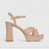 Sandales à Talons Hauts Nude Vernis & Plateforme