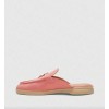 Mules Loafers Rose Corail à Détails Bijoux