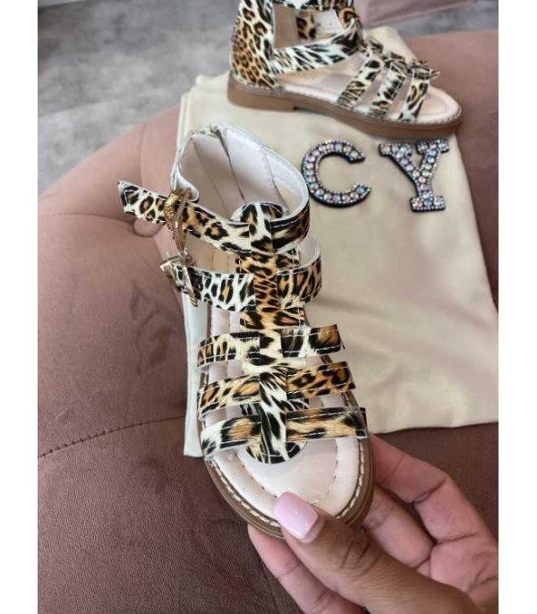 SANDALES MINI MISS LEOPARD
