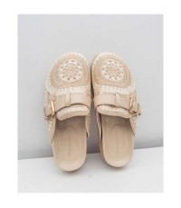 CHAUSSURES FEMME SABOT CROCHET BEIGE MISS JOSY