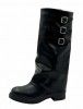 Chaussures femme bottes mi hautes boucles argent shoes boots miss kcy cuir