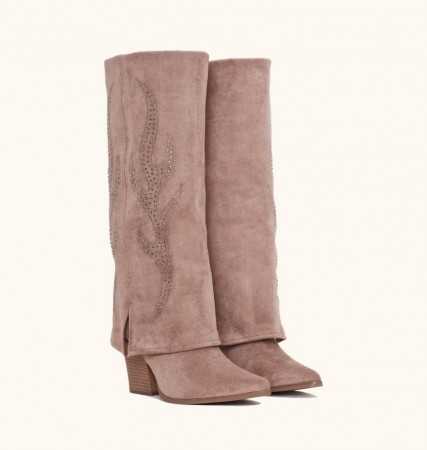 Sublimes bottes hautes western talon épais carré confortables.