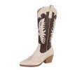 Bottes hautes western MISS CAMELIA BI COLOR BEIGE CHOCO